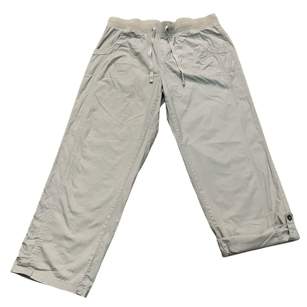 Y2K Dash Boutique Utility Pants Large Straight Leg Convertible Roll Tab Hem